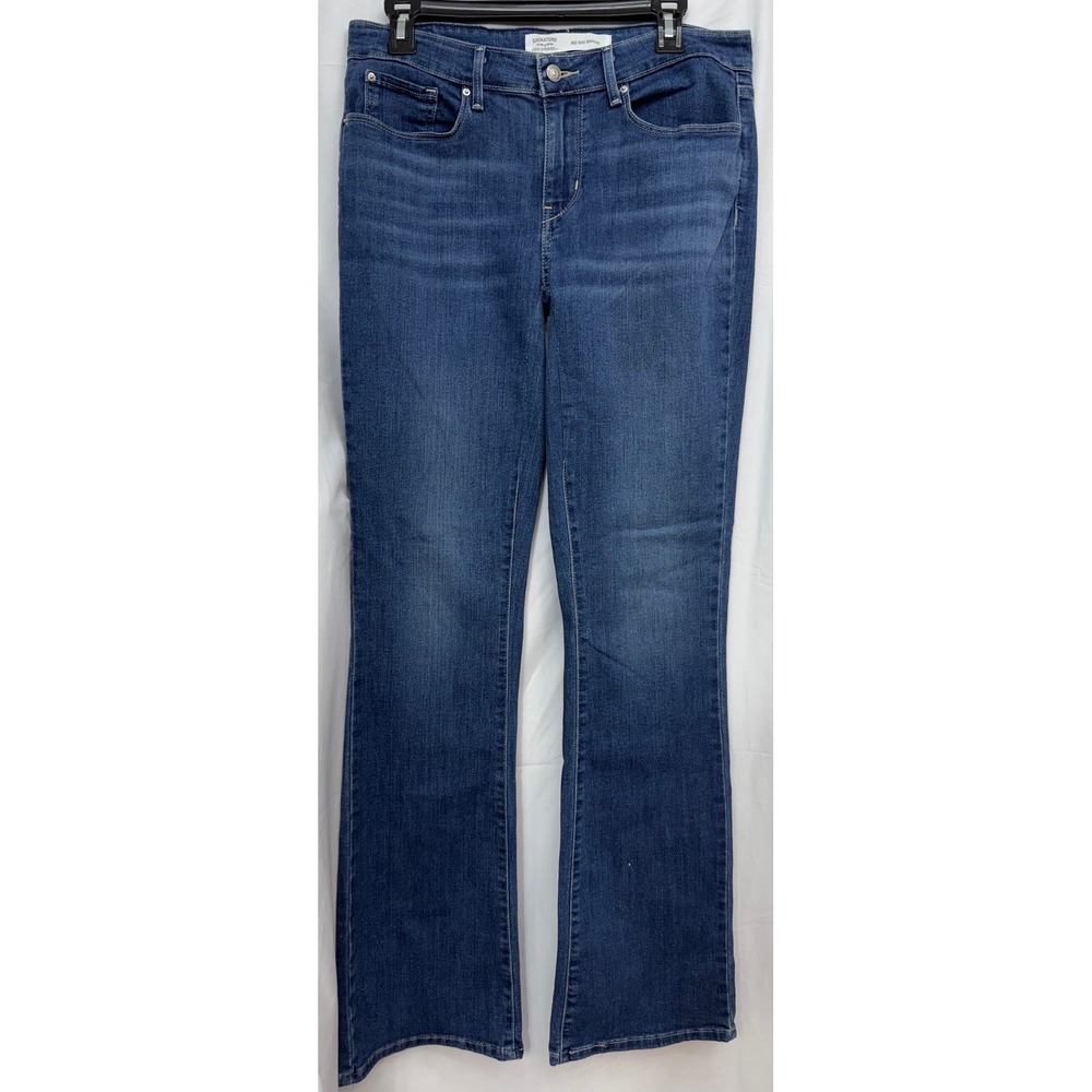 Levi Strauss Signature Bootcut Jeans Womens 32x33 Mid Rise Stretch Denim Flaw